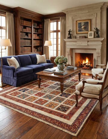 9' x 11' 5 Hand Knotted Ariana Ziegler Oriental Rug