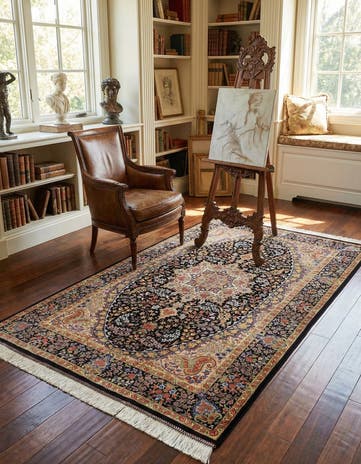 3' 3 x 4' 10 Ghom Silk Rug