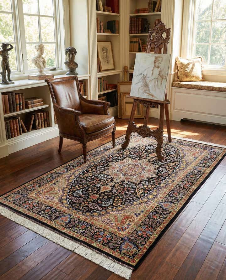3' 3 x 4' 10 Ghom Silk Rug