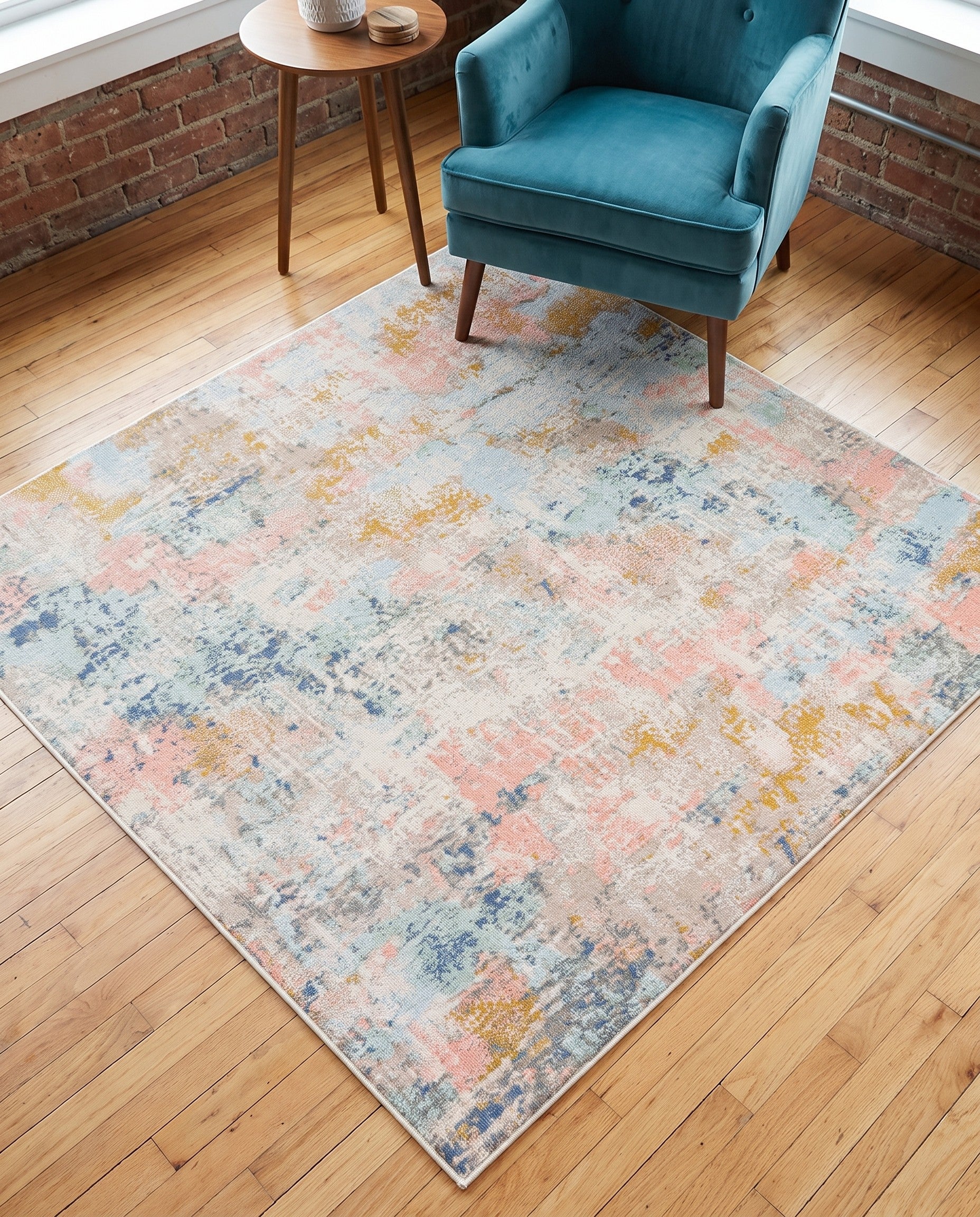 5' x 5' Lotus Square Rug