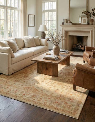 5' 7 x 7' 9 Hand Knotted Peshawar Ziegler Rug