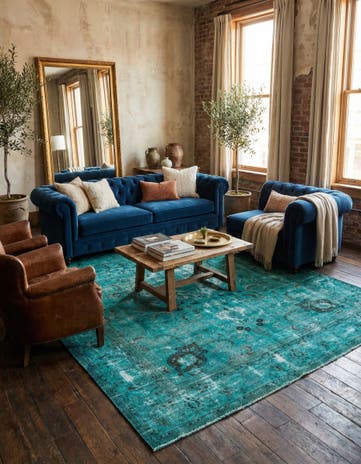 9' 9 x 12' 6 Hand Knotted Ultra Vintage Persian Wool Rug