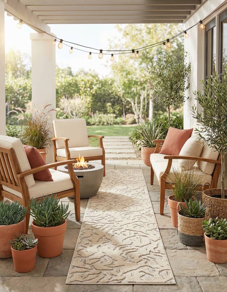 Detail image of 2' 7 x 12'  Washable Sabrina Soto Indoor / Outdoor Runner Rug