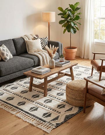 9' x 12' Hand Woven Arizona Wool Rug