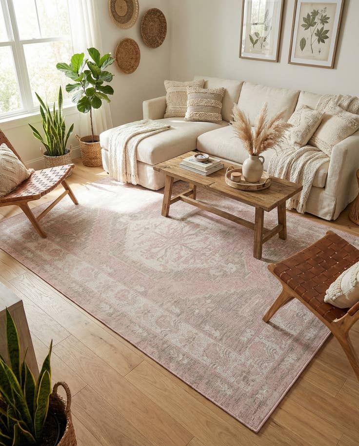 Detail image of 6' x 9' Easy-Clean Traditional Indoor / Outdoor Rug