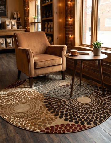 4' x 4' Cafe Round Rug
