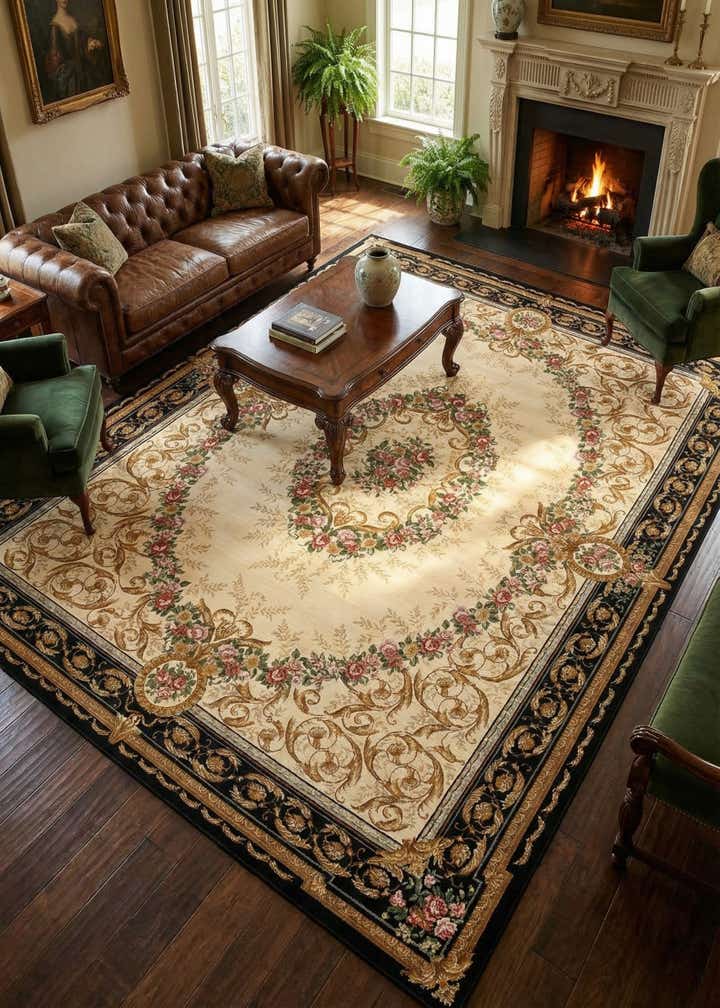 10' x 14' Easy-Clean Traditional Indoor / Outdoor Rug