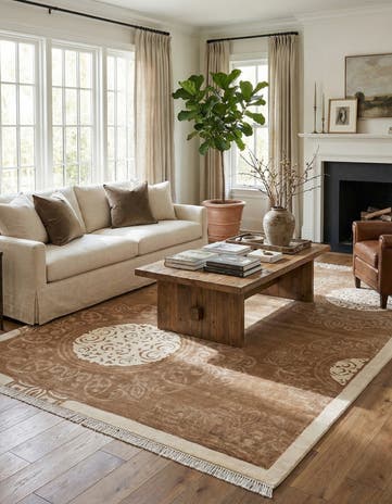5' 7 x 8' Hand Knotted Darya Wool Rug