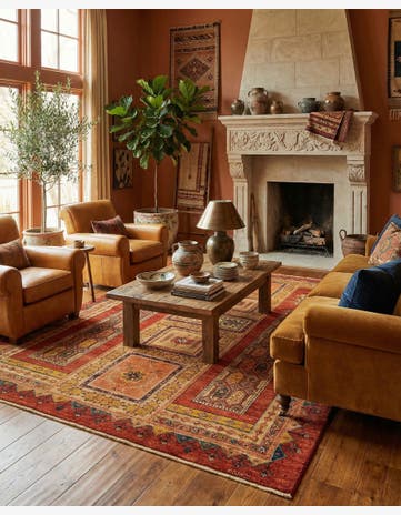 5' 9 x 7' 9 Luribaft Wool Rug