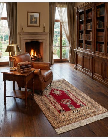 2' 7 x 4' 2 Hand Knotted Bokhara Wool Rug