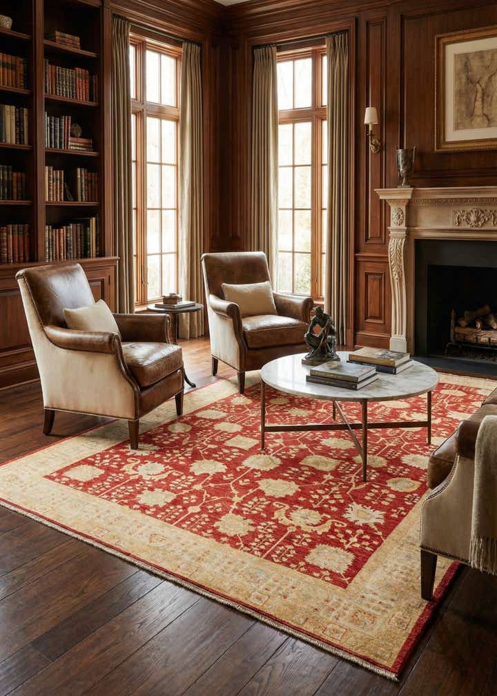 6' 11 x 10' 9 Kaizar Wool Rug