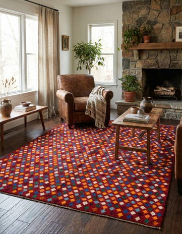 6' 2 x 8' Hand Knotted Balouch Wool Rug