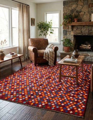 6' 2 x 8' Hand Knotted Balouch Wool Rug