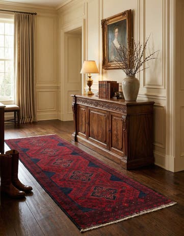 2' 7 x 6' 5 Hand Knotted Khal Mohammadi Wool Runner Rug