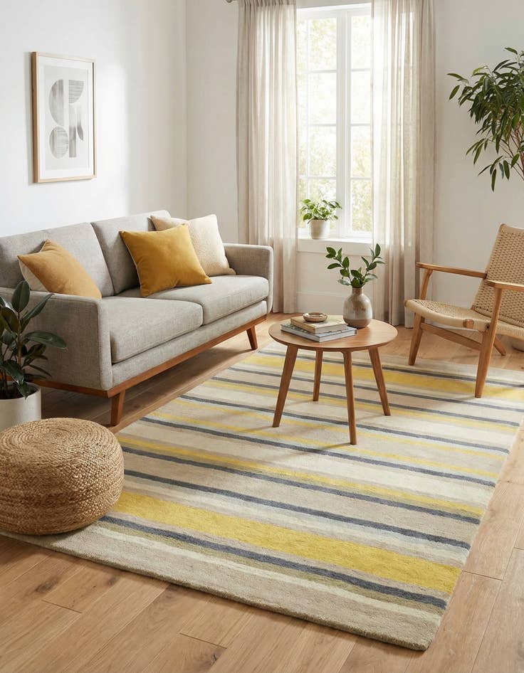 Detail image of 4' x 5' 7 Luna Wool Rug