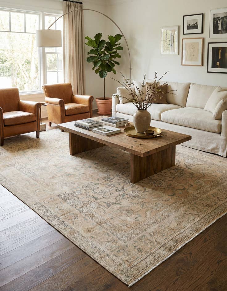 Detail image of 8' x 11' 3  Hand Knotted Ultra Vintage Persian Wool Rug