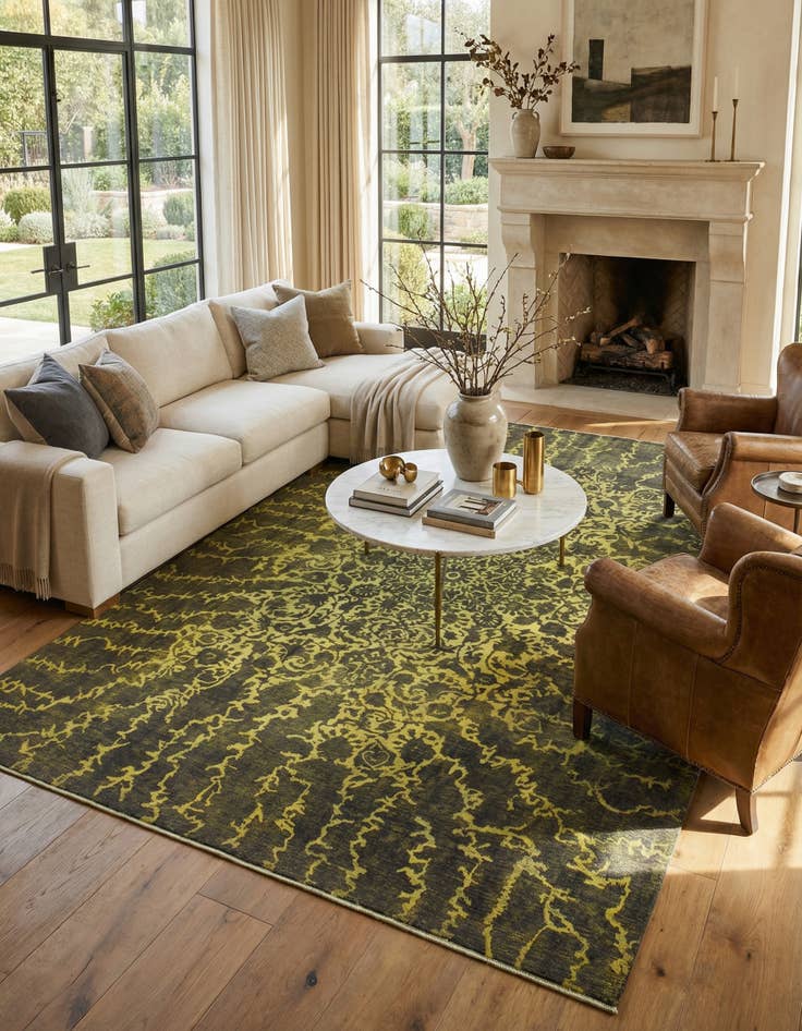 Detail image of 9' 9 x 13' 9  Hand Knotted Ultra Vintage Persian Wool Rug