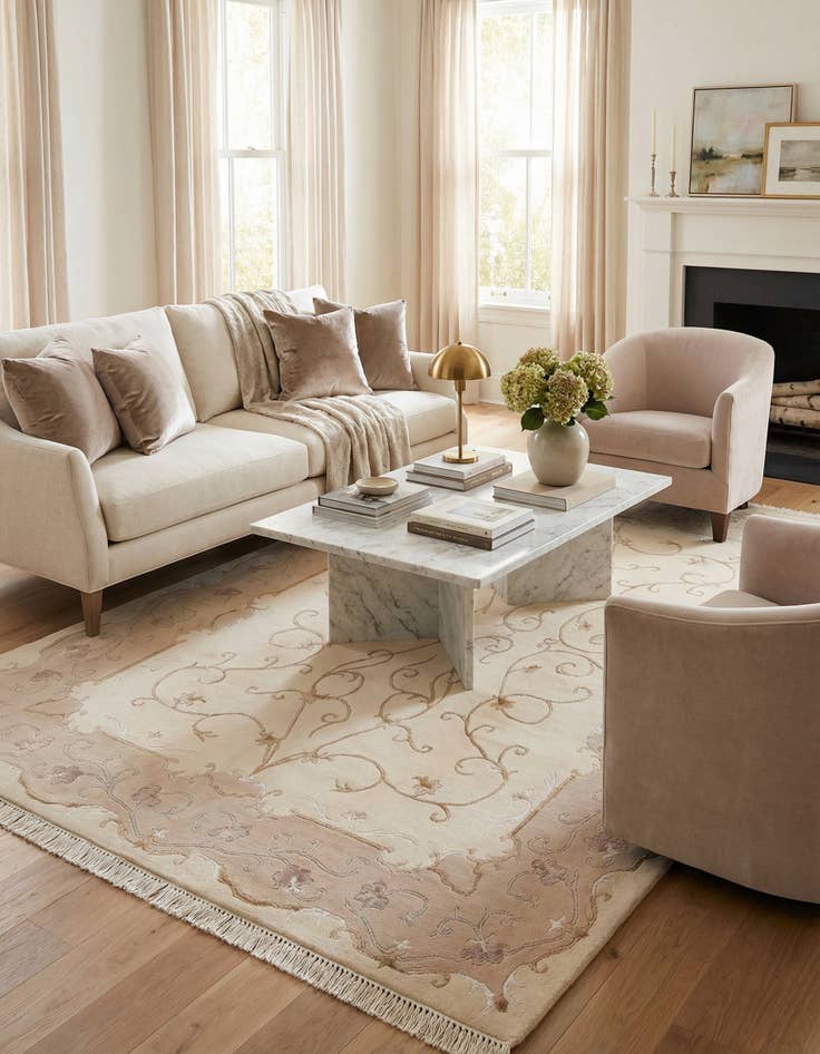 Detail image of 5' 7 x 7' 9  Hand Knotted Darya Wool Rug