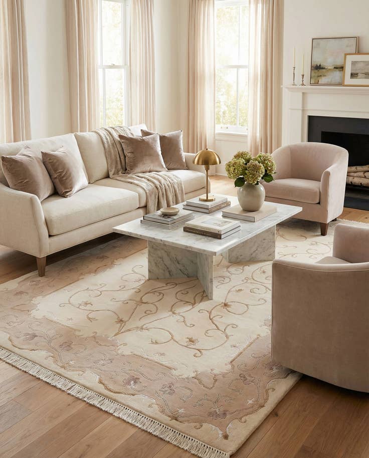 Detail image of 5' 7 x 7' 9 Hand Knotted Darya Wool Rug