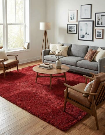 8' x 10' Solid Shag Rug