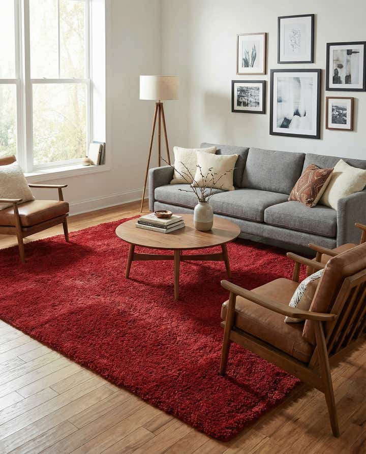 8' x 10' Solid Shag Rug