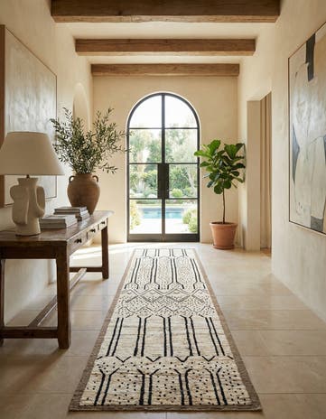 4' 4 x 15' 9 Hand Knotted Moroccan Wool Runner Rug