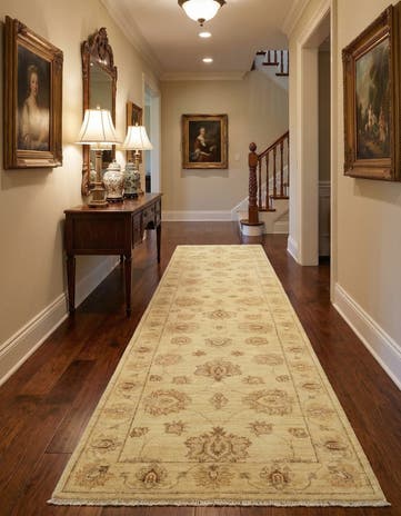 2' 6 x 11' 4 Hand Knotted Peshawar Ziegler Runner Rug