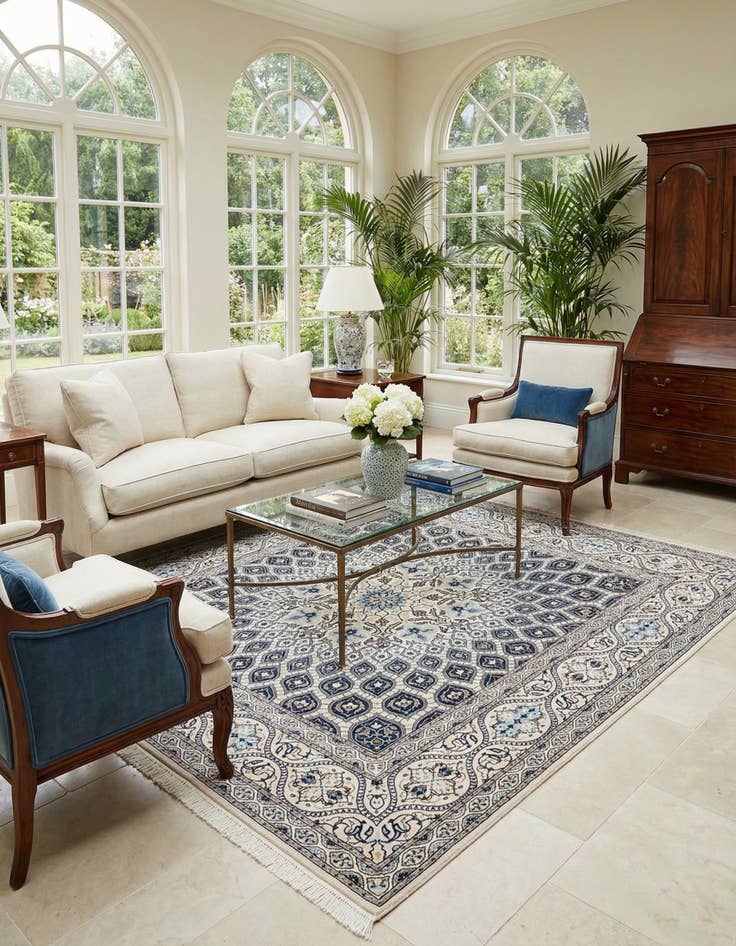 Detail image of  6' 7 x 6' 8 Nain Square Rug