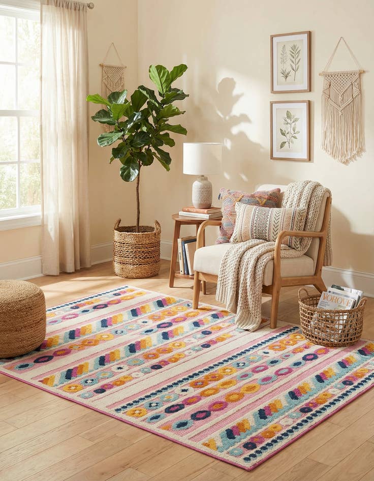 Detail image of 4' x 6' Easy-Clean Aruba Indoor / Outdoor Rug