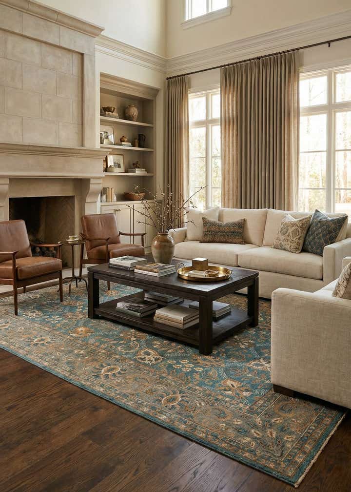 8' 10 x 12' 4 Hand Knotted Oushak Rug