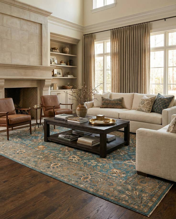 Detail image of 8' 10 x 12' 4 Hand Knotted Oushak Rug