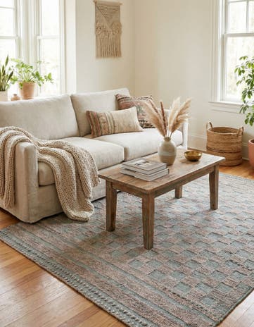 5' x 7' Hand Knotted Moroccan Wool Rug