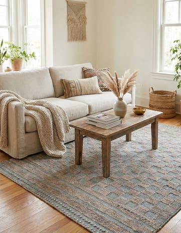 5' x 7' Hand Knotted Moroccan Wool Rug