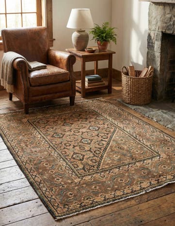 3' 3 x 4' 8 Hand Knotted Ultra Vintage Persian Wool Rug
