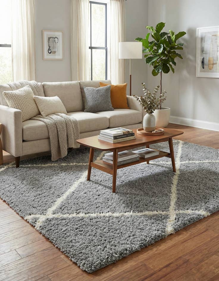 Detail image of 8' x 8' Infinity Shag Square Rug