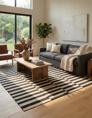 5' 5 x 7' 7 Hand Woven Kilim Modern Wool Rug