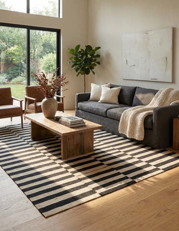 5' 5 x 7' 7 Hand Woven Kilim Modern Wool Rug