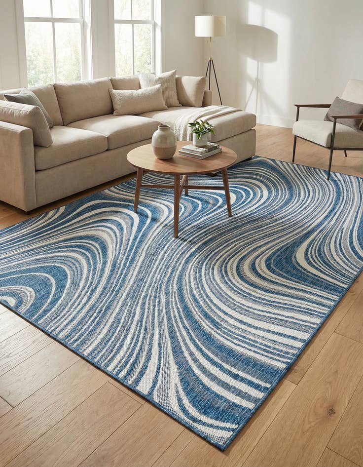 Detail image of 6' x 9' Easy-Clean Modern Indoor / Outdoor Rug