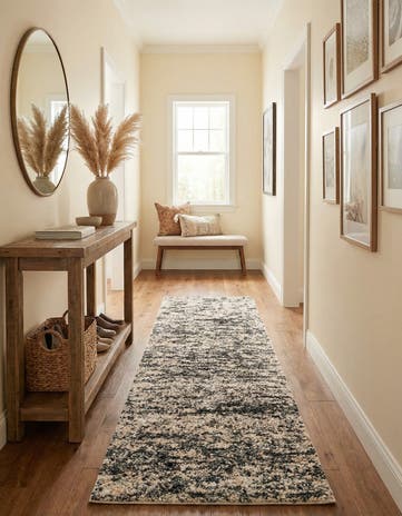 Salt and Pepper Hand Woven Haka Deluxe Shag Runner Rug