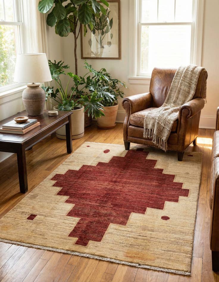 Detail image of 3' 10 x 5' 10  Hand Knotted Kashkuli Gabbeh Wool Rug