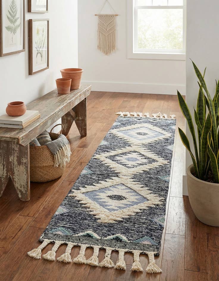 Detail image of  2' 2 x 8' 2  Hand Woven Arizona Wool Runner Rug