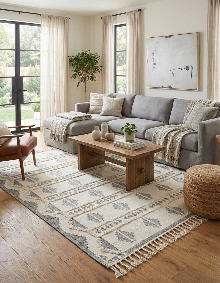 Detail image of 9' x 12'  Hand Woven Arizona Wool Rug