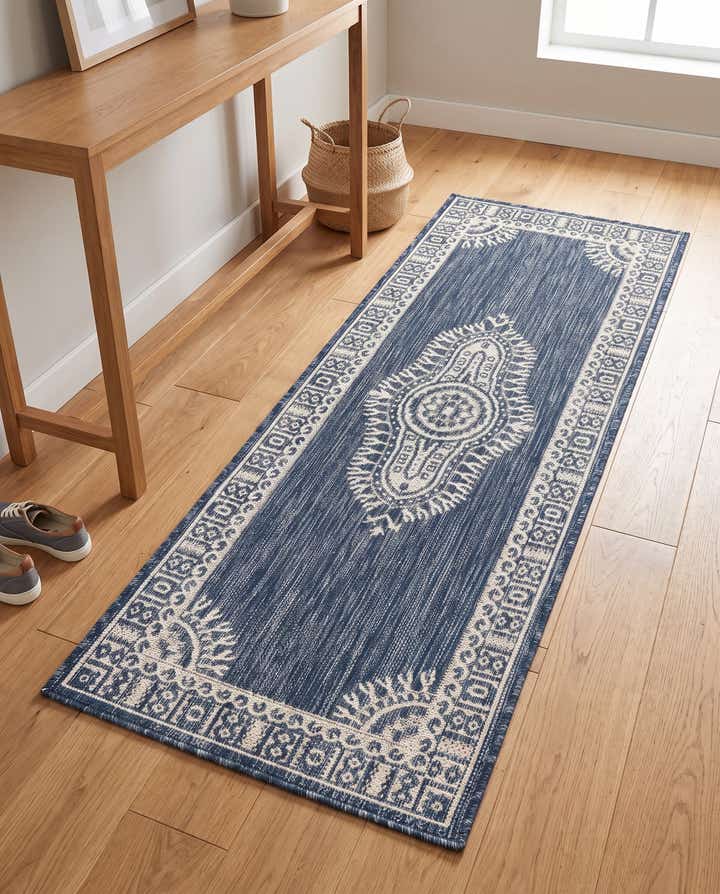2' x 5' 3 Easy-Clean Traditional Indoor / Outdoor Runner Rug
