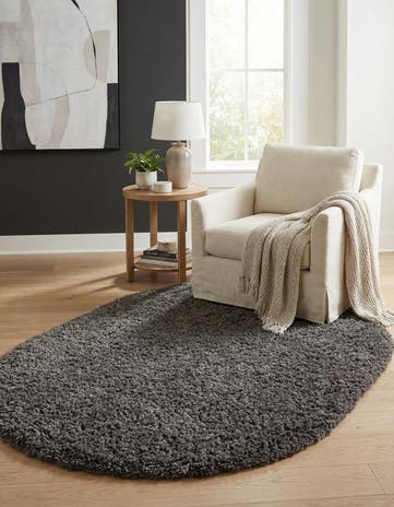 Slate Marilyn Monroe™ Shag Oval Rug