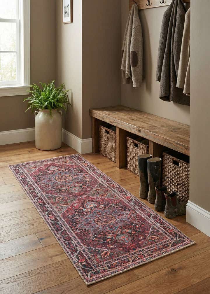 2' x 4' Washable Timeless Runner Rug