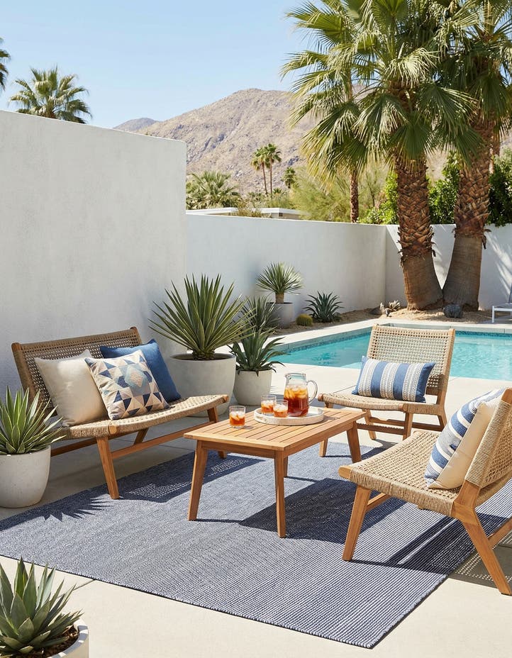 7' 10 x 10' Easy-Clean Jill Zarin Palm Springs...