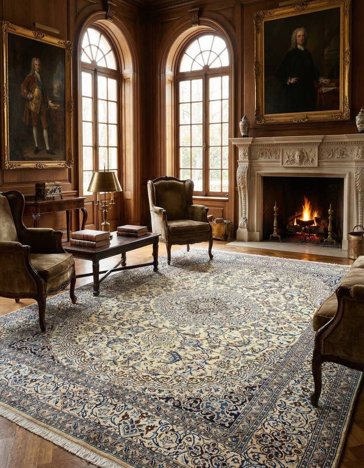 Detail image of 8' 1 x 11' 6 Nain Rug