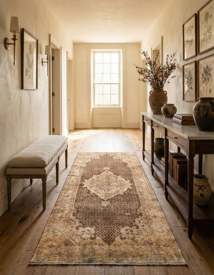 Detail image of 5' 1 x 10' 4 Hand Knotted Ultra Vintage Persian Wool Runner Rug