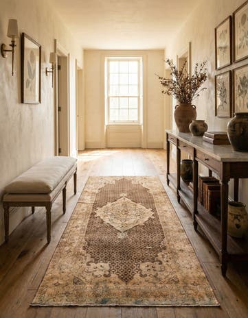 5' 1 x 10' 4 Hand Knotted Ultra Vintage Persian Wool Runner Rug