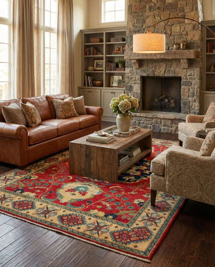 6' 1 x 10' 1 Hand Knotted Kazak Rug